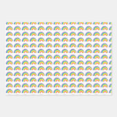 クラフトとデコパージュの虹 ラッピングペーパーシート (正面)