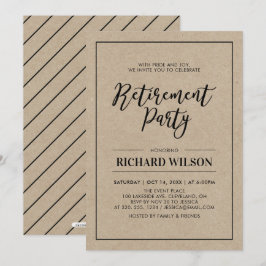 クラフトとブラックフレーム |除モダン職パーティー 招待状