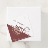 クラフトと赤メープルシロップの栄養事実 フェイバータグ (インサイチュ)