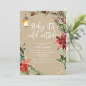 クラフトのエバーグリーン ベイビー 外は寒い 招待状 (スタンド正面)