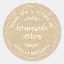 クラフトのキッチンから手作りの焼き菓子 ラウンドシール