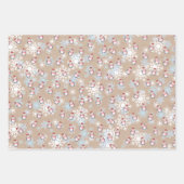 クラフトのクリスマスにかわいいスノーペンギン ラッピングペーパーシート (正面3)