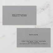 クラフトのシンプルでミニマルな灰色のスタイル 名刺 (正面/裏面)