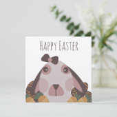 クラフトのチョコレートイースターエッグバニーニンジン カード (スタンド正面)