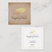 クラフトのプリントのGoldLeafのグリッターの正方形の名刺 スクエア名刺 (正面/裏面)