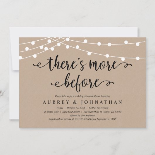 クラフトのリハーサル素朴ディナー 招待状 (正面)