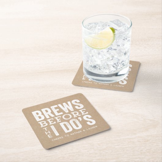 クラフトの前に生ま結婚す スクエアペーパーコースター (インサイチュ)