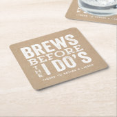 クラフトの前に生ま結婚す スクエアペーパーコースター (アングル)