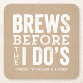 クラフトの前に生ま結婚す スクエアペーパーコースター (正面)