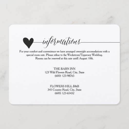 クラフトの囲素朴い結婚、ハート書道 エンクロージャーカード (正面)