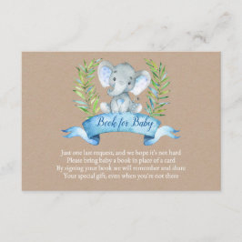 クラフトの男の子ベビーの挿入物のための素朴な象の本 エンクロージャーカード