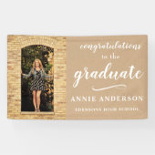 クラフトの白い中立お祝いの大学院の装飾 横断幕 (横)