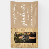 クラフトの白い中立お祝いの大学院の装飾 横断幕 (縦)