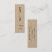 クラフトの素朴なフォークの小型名刺 スキニー名刺 (正面/裏面)