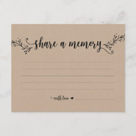 クラフトの素朴な共有メモリ・カード 招待状