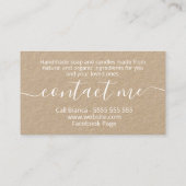 クラフトの花手作り石けんとろうそく 名刺 (裏面)