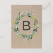 クラフトの葉の結婚式の願い事の井戸 エンクロージャーカード (裏面)