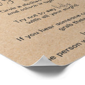 クラフトの葉はベビー記号を言わない ポスター (角)