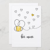 クラフトの蜂鉱山のかわいいバレンタイン シーズンカード (正面/裏面)