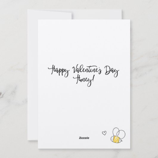 クラフトの蜂鉱山のかわいいバレンタイン シーズンカード (裏面)