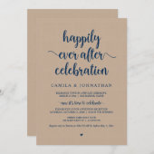 クラフトの駆け落ち、お祝いの後 招待状 (正面/裏面)