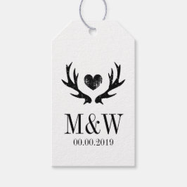 クラフトの鹿の角結婚式の引き出物ギフトラベル ギフトタグ