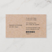 クラフトはストライプなアクセントの社会的な名刺を印刷しました 名刺 (裏面)