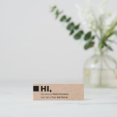 クラフトは会合のこんにちは小型名刺を印刷しました スキニー名刺 (スタンド正面)