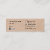 クラフトは会合のこんにちは小型名刺を印刷しました スキニー名刺 (裏面)