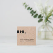 クラフトは会合のこんにちは正方形の名刺を印刷しました スクエア名刺 (スタンド正面)