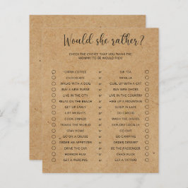 クラフトは彼女はむしろミニマリスト赤ちゃんシャワーゲーム