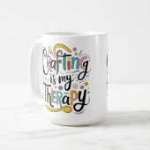 「クラフトは私のセラピー コーヒーマグカップ (正面左)