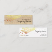 クラフトは金ぱくのグリッターの小型名刺を印刷しました スキニー名刺 (正面/裏面)