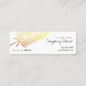 クラフトは金ぱくのグリッターの小型名刺を印刷しました スキニー名刺 (裏面)