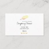 クラフトは金ぱくの精神のグリッターの名刺を印刷しました 名刺 (裏面)