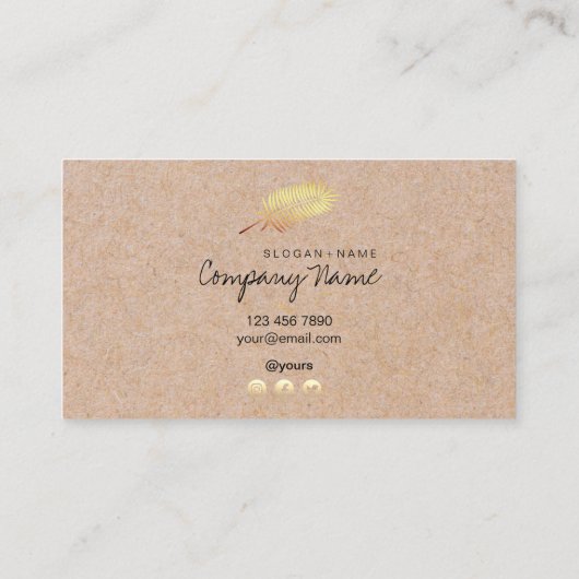 クラフトは金ぱくの精神の名刺を印刷しました 名刺 (裏面)