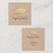 クラフトは金ぱくの精神の正方形の名刺を印刷しました スクエア名刺 (正面/裏面)