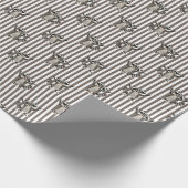 クラフトまたはギフトのためのアライグマ茶色の大きなスケール ラッピングペーパー (角)