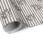 クラフトまたはギフトのためのアライグマ茶色の大きなスケール ラッピングペーパー (ロールコーナー)