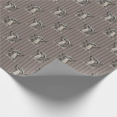 クラフトまたはギフトのためのラクーン茶色の通常のスケール ラッピングペーパー (角)