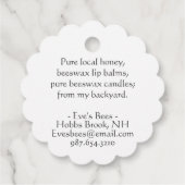 クラフトまたはホワイトヴィンテージアピールジャールネックラベル フェイバータグ (裏面)