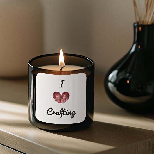 クラフトを任意の言葉に変更できる3インチ角ステッカー スクエアシール