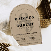 クラフトアンパサンド白黒フォトアー結婚チ 招待状