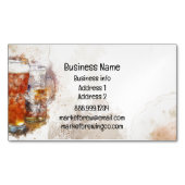 クラフトアーティザンブルーイングビールパブバー マグネット名刺 (正面)