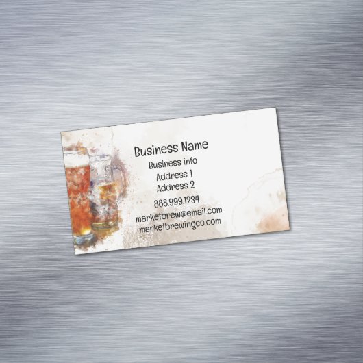 クラフトアーティザンブルーイングビールパブバー マグネット名刺 (インサイチュ)