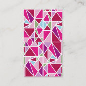 クラフトアーティストピンク抽象芸術図形 名刺 (裏面)