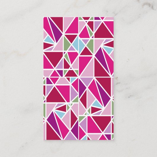 クラフトアーティストピンク抽象芸術図形 名刺 (裏面)