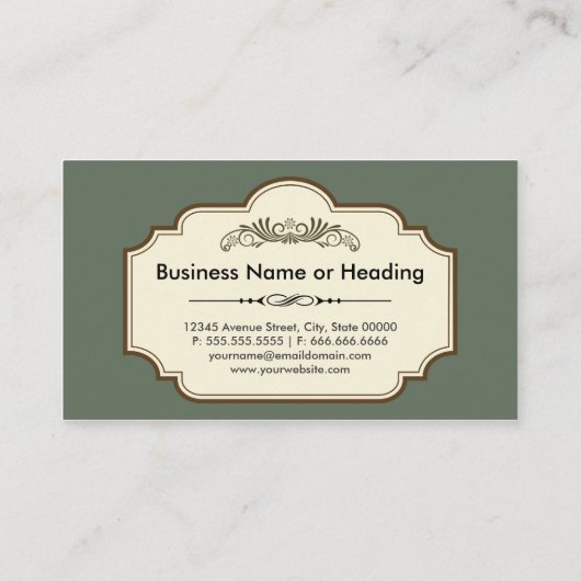 クラフトアーティスト - レトロチックなレース 名刺 (裏面)