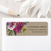 クラフトイエロー赤面ブルゴーニュフローラバンチアドレス ラベル (インサイチュ)