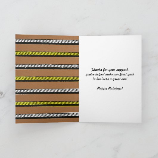 クラフトイポージアス応援ジョイ企業のホリデーカード シーズンカード (内部)